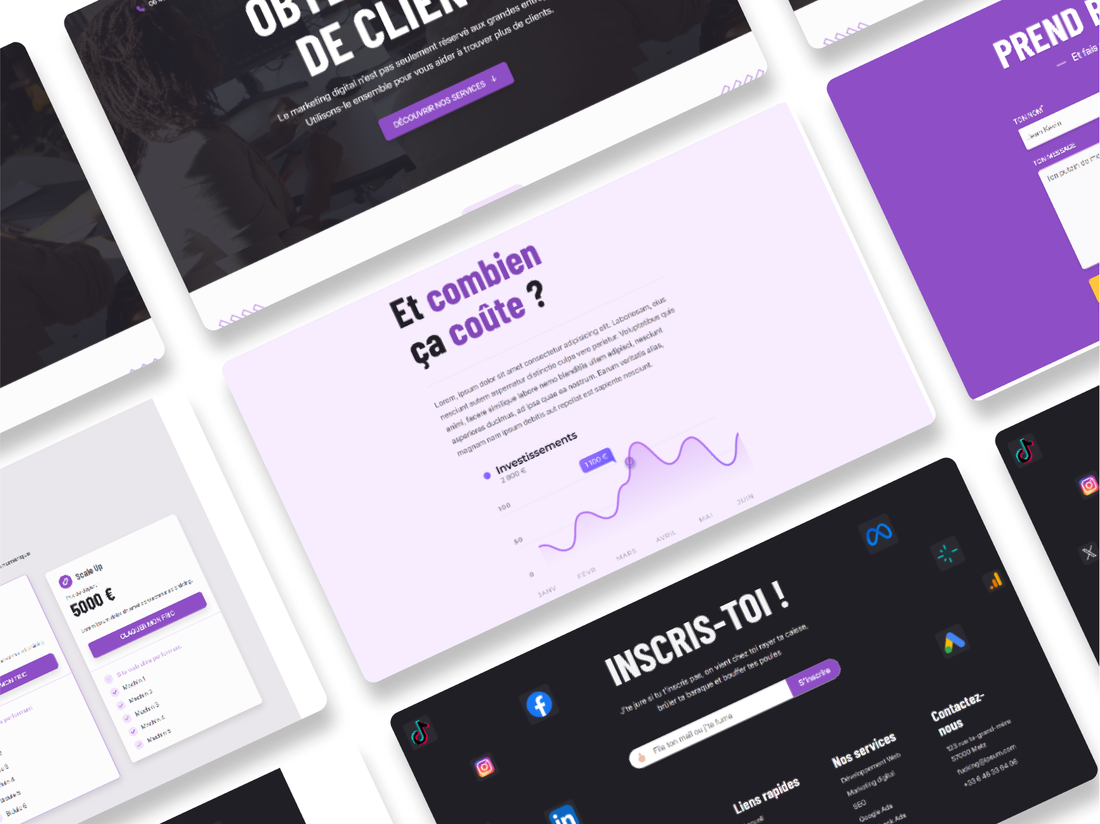 Aperçu de la landing page MTS