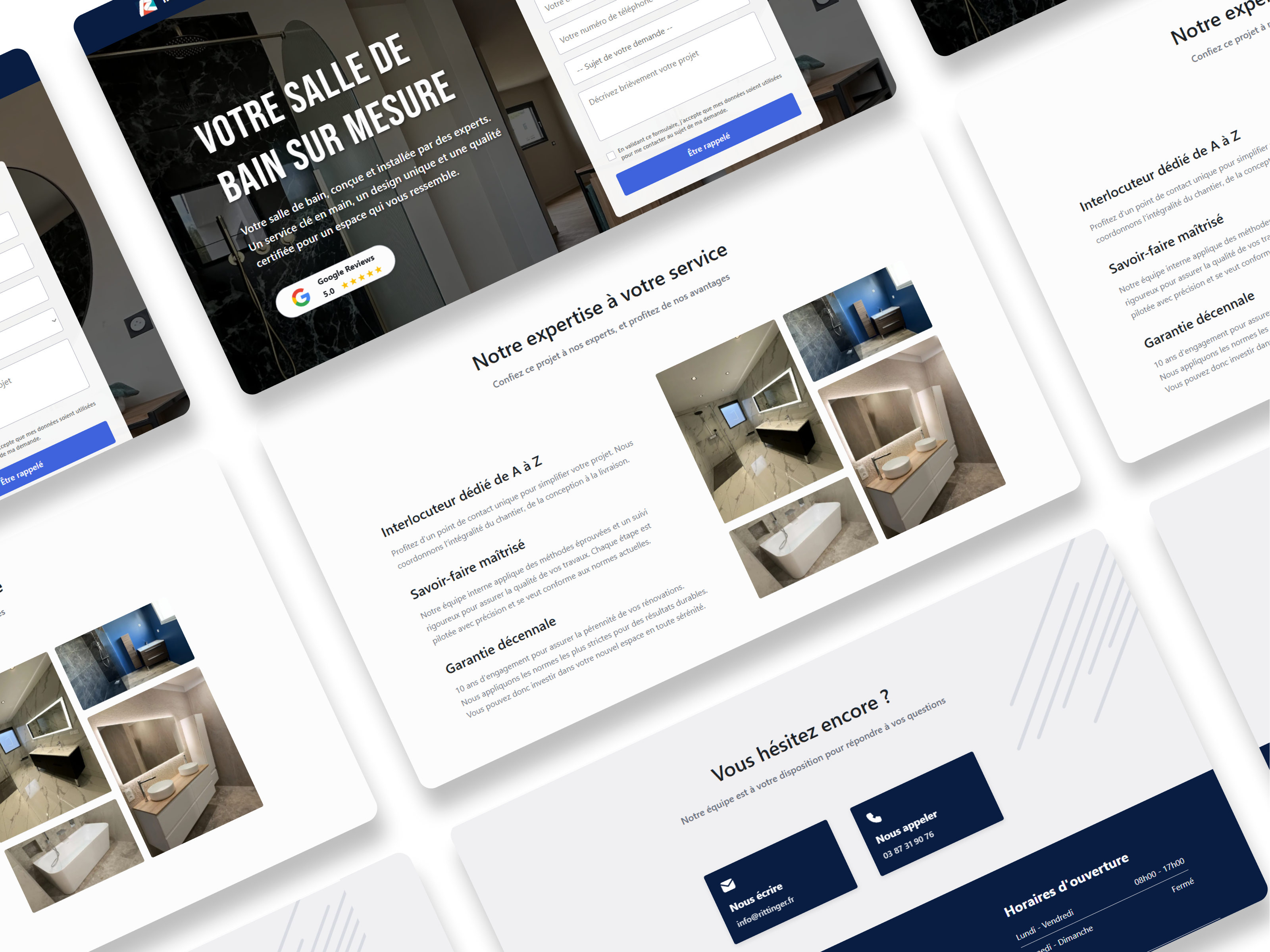 Aperçu de la landing page Rittinger